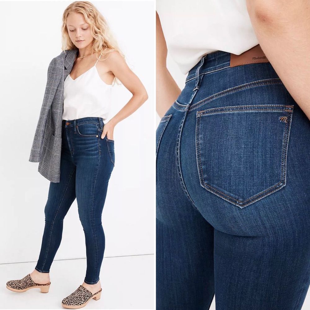 Madewell Curvy High-Rise Skinny Jeans Sussex Wash Tencel Size 31 Petite